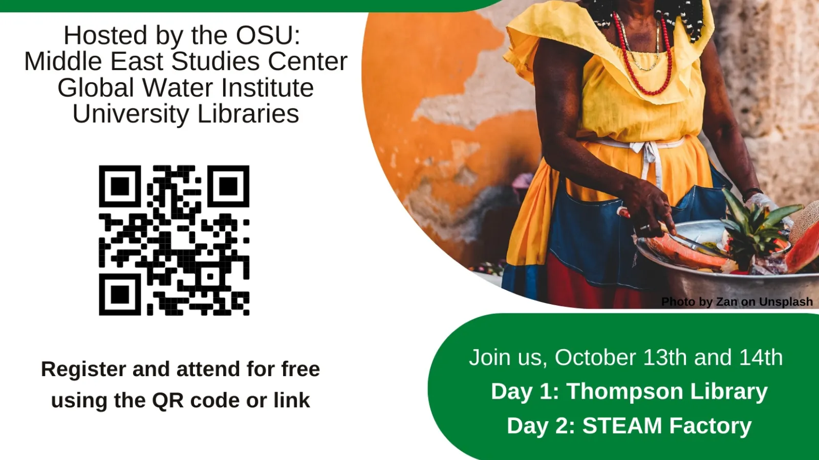 Flyer for the Food Sovereignty Workshop, Oct. 13 & 14 2022