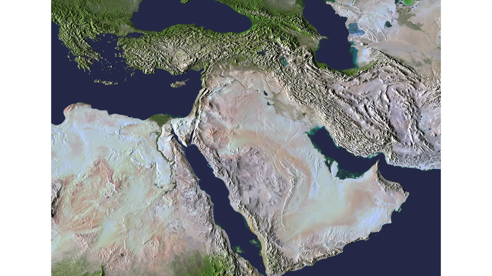 Satellite Image of the Middle East