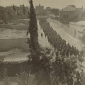 Turkish columns marching out to drill, 1914.
